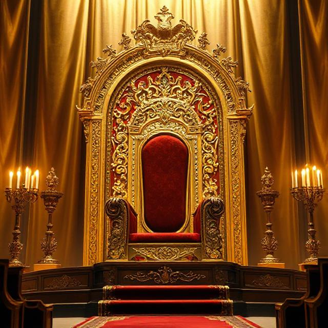 Massive solid gold throne of the Dictator
